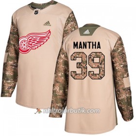 Män Ishockey Detroit Red Wings Tröja Anthony Mantha 39 Adidas 2017-2018 Camo Veterans Day Practice Authentic